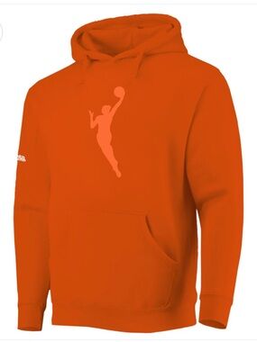 WNBA logo Hoodie Orange on orange